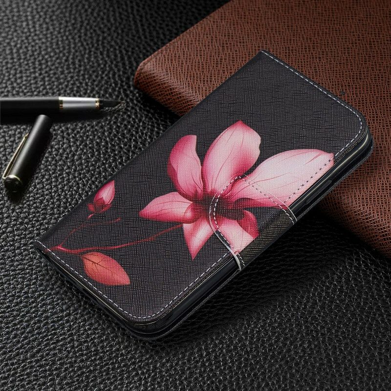 Lederhüllen Für iPhone 11 Pinke Blume