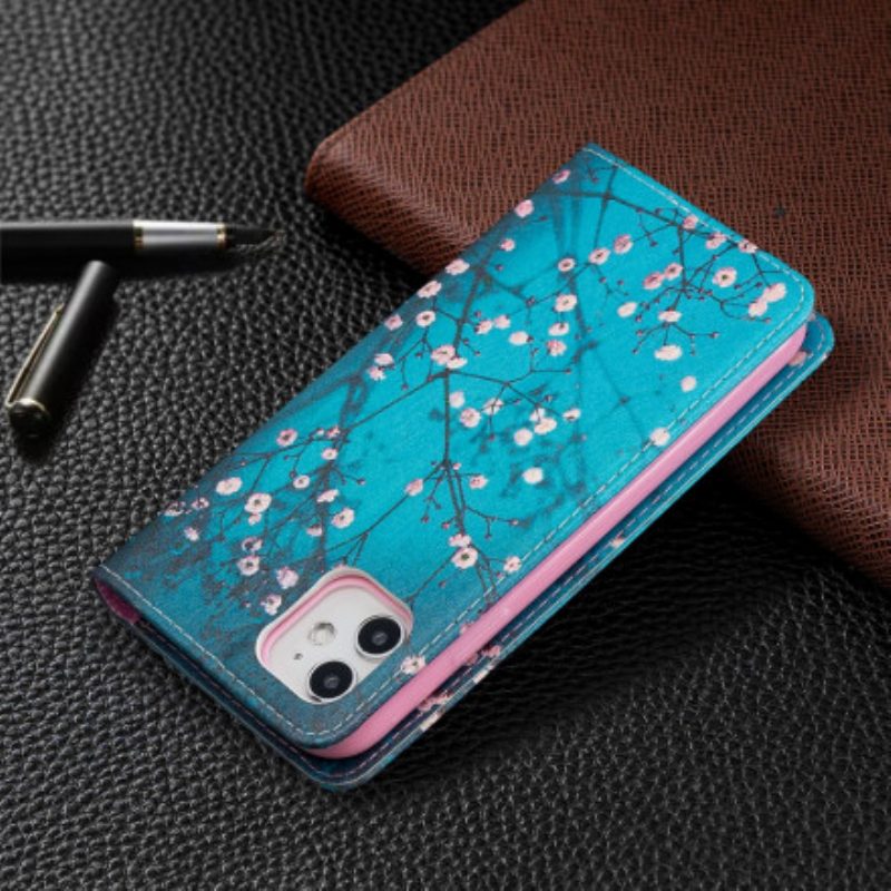 Schutzhülle Für iPhone 11 Flip Case Blühende Zweige