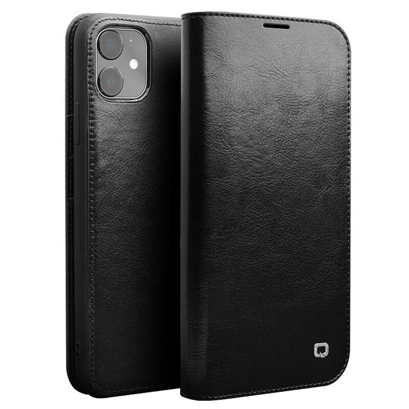 Schutzhülle Für iPhone 11 Flip Case Echtes Qialino-leder