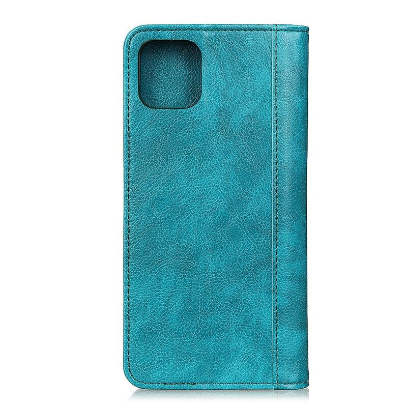 Schutzhülle Für iPhone 11 Flip Case Farbige Version Aus Spaltleder