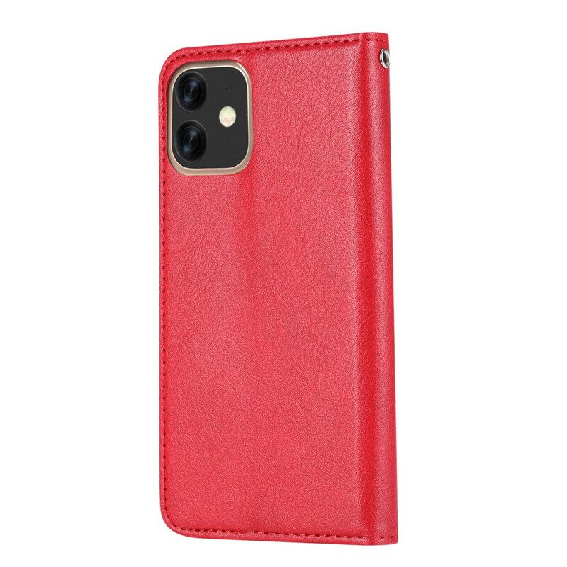 Schutzhülle Für iPhone 11 Flip Case Kartenhalter Aus Kunstleder