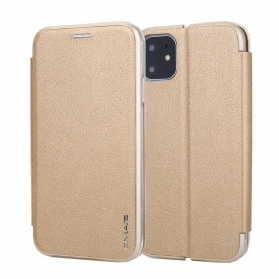 Schutzhülle Für iPhone 11 Flip Case Metallische Kanten Aus Kunstleder