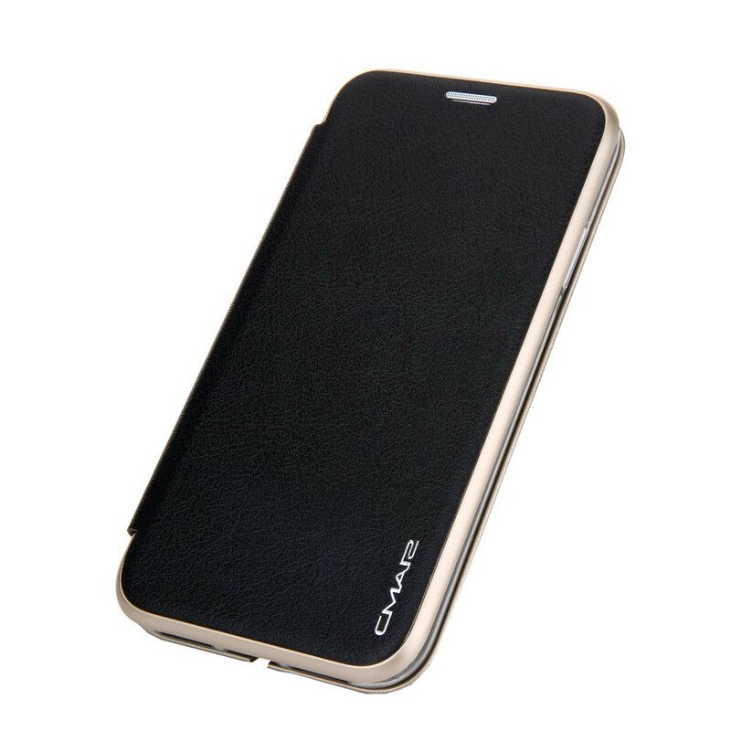 Schutzhülle Für iPhone 11 Flip Case Metallische Kanten Aus Kunstleder