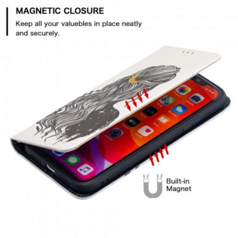 Schutzhülle Für iPhone 11 Flip Case Schöne Haare