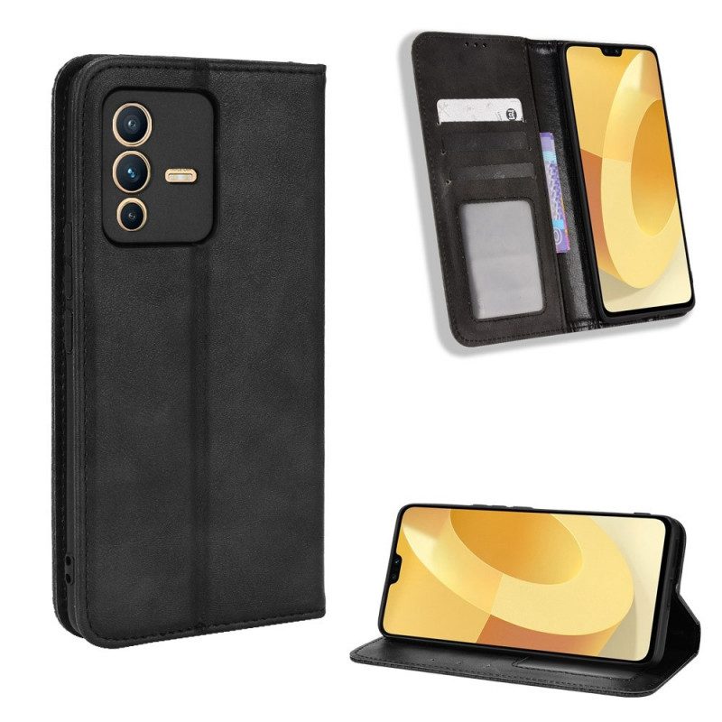 Schutzhülle Für Vivo V23 5G Flip Case Stilvolles Kunstleder