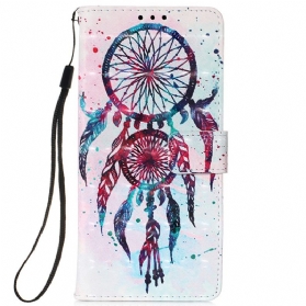 Flip Case Für Samsung Galaxy S22 Ultra 5G Aquarell-traumfänger