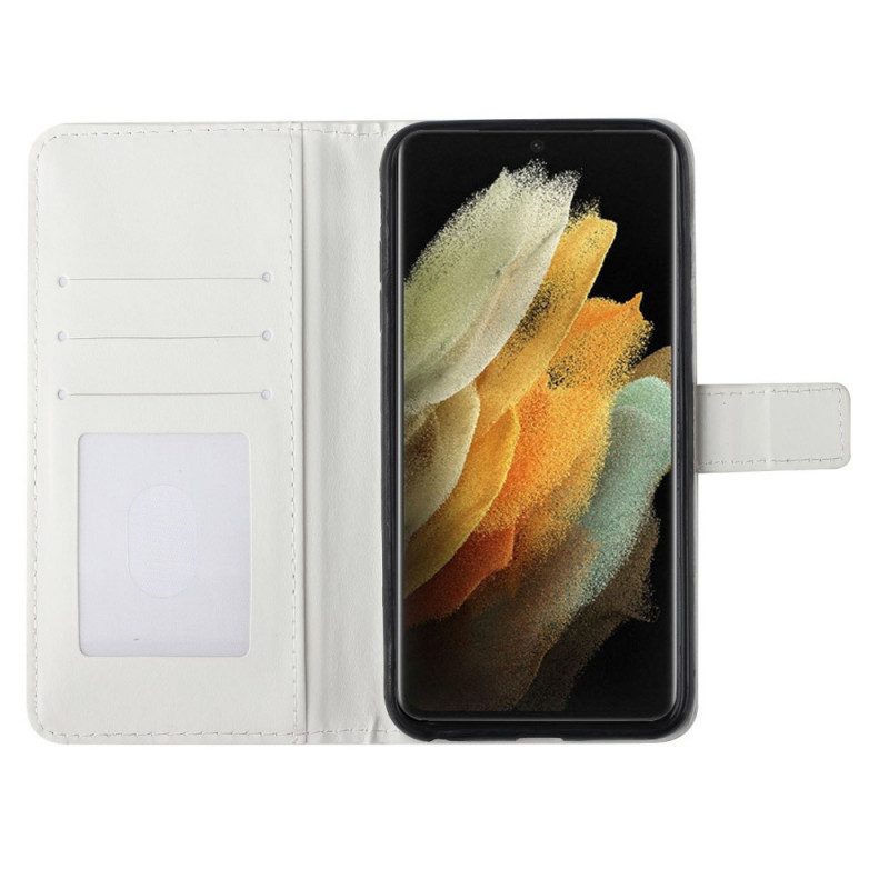 Flip Case Für Samsung Galaxy S22 Ultra 5G Babyliebe Löwenzahn