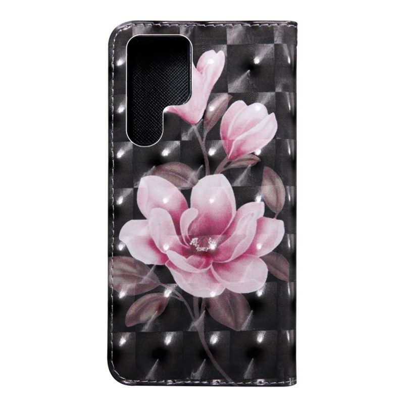 Flip Case Für Samsung Galaxy S22 Ultra 5G Blühende Blumen