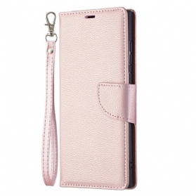 Flip Case Für Samsung Galaxy S22 Ultra 5G Flip Case Lychee Rabat Oblique