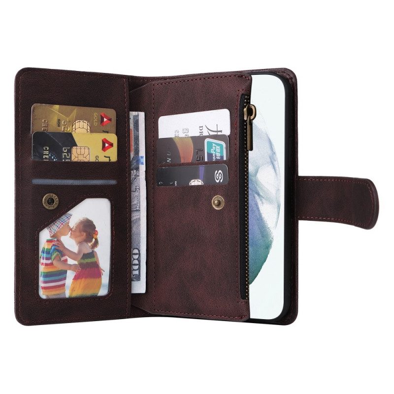 Flip Case Für Samsung Galaxy S22 Ultra 5G Multifunktional Mit Tasche