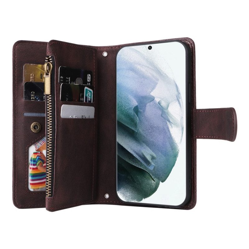 Flip Case Für Samsung Galaxy S22 Ultra 5G Multifunktional Mit Tasche