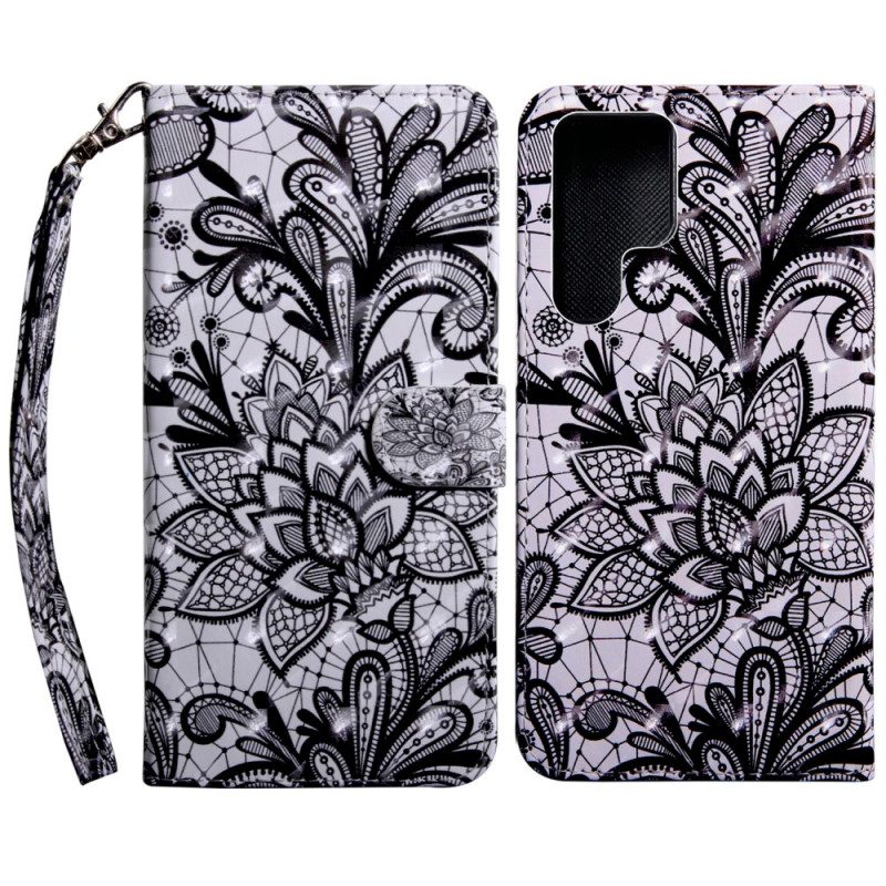 Flip Case Für Samsung Galaxy S22 Ultra 5G Schicke Spitze