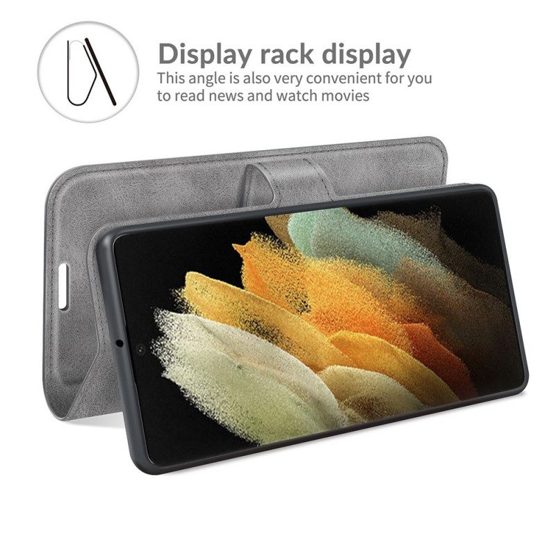 Flip Case Für Samsung Galaxy S22 Ultra 5G Ultra-kunstleder