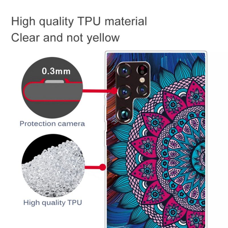 Handyhülle Für Samsung Galaxy S22 Ultra 5G Buntes Mandala