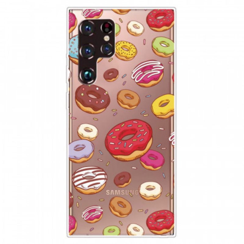 Handyhülle Für Samsung Galaxy S22 Ultra 5G Ich Liebe Donuts