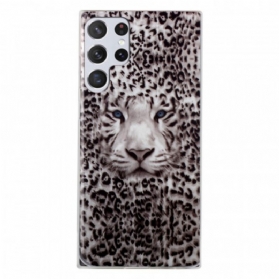 Handyhülle Für Samsung Galaxy S22 Ultra 5G Leopard Fluoreszierend