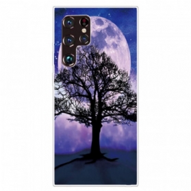 Hülle Für Samsung Galaxy S22 Ultra 5G Baum Und Mond