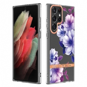 Hülle Für Samsung Galaxy S22 Ultra 5G Blumen Leben Das Leben. Das Sie Lieben