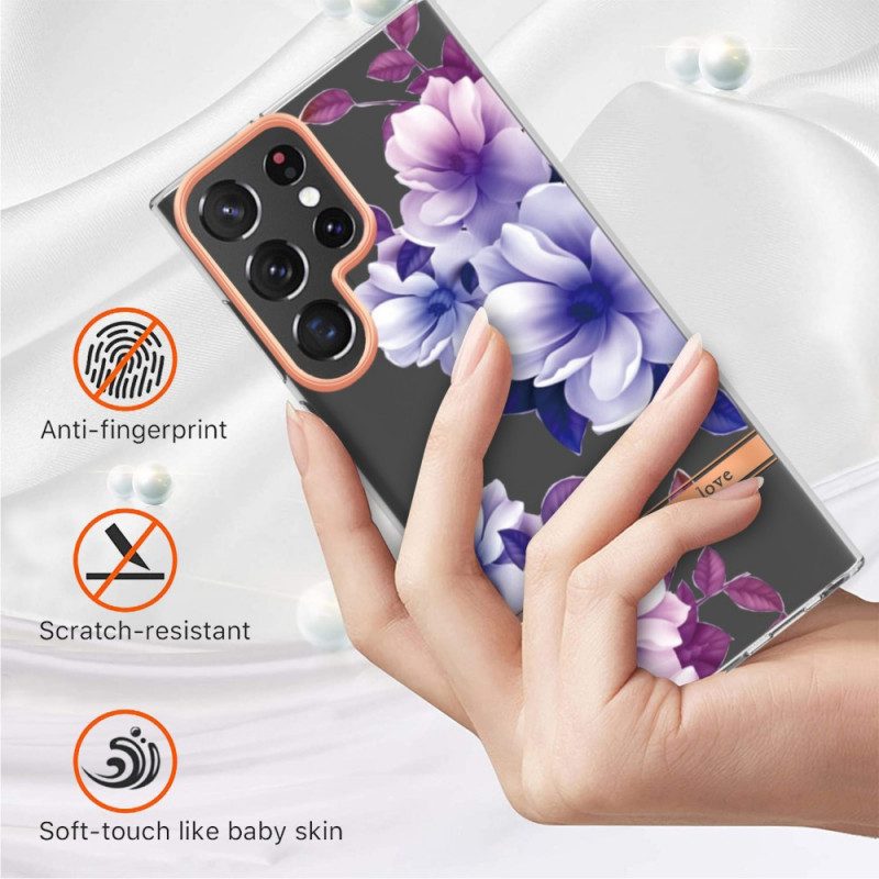 Hülle Für Samsung Galaxy S22 Ultra 5G Blumen Leben Das Leben. Das Sie Lieben