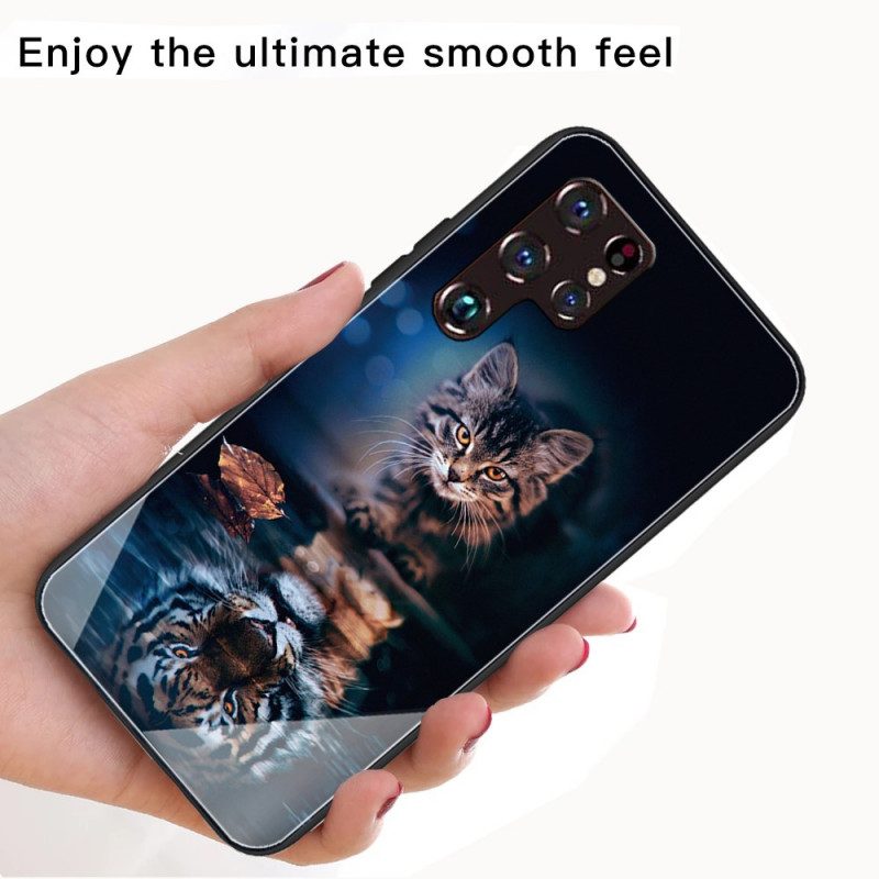 Hülle Für Samsung Galaxy S22 Ultra 5G Mein Tiger Gehärtetes Glas