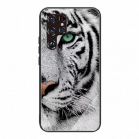 Hülle Für Samsung Galaxy S22 Ultra 5G Tiger-gehärtetes Glas