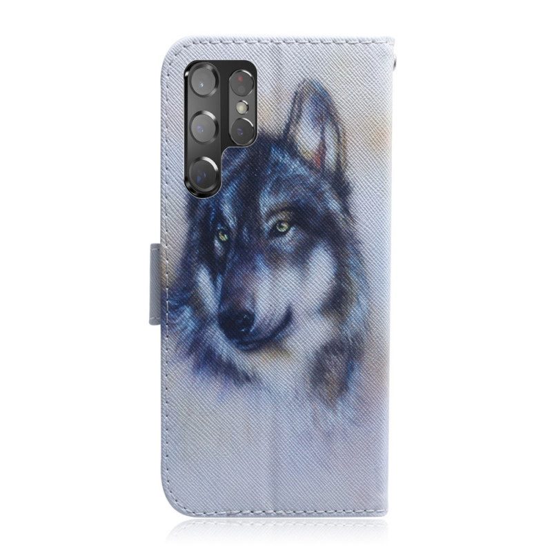 Lederhüllen Für Samsung Galaxy S22 Ultra 5G Hunde-look