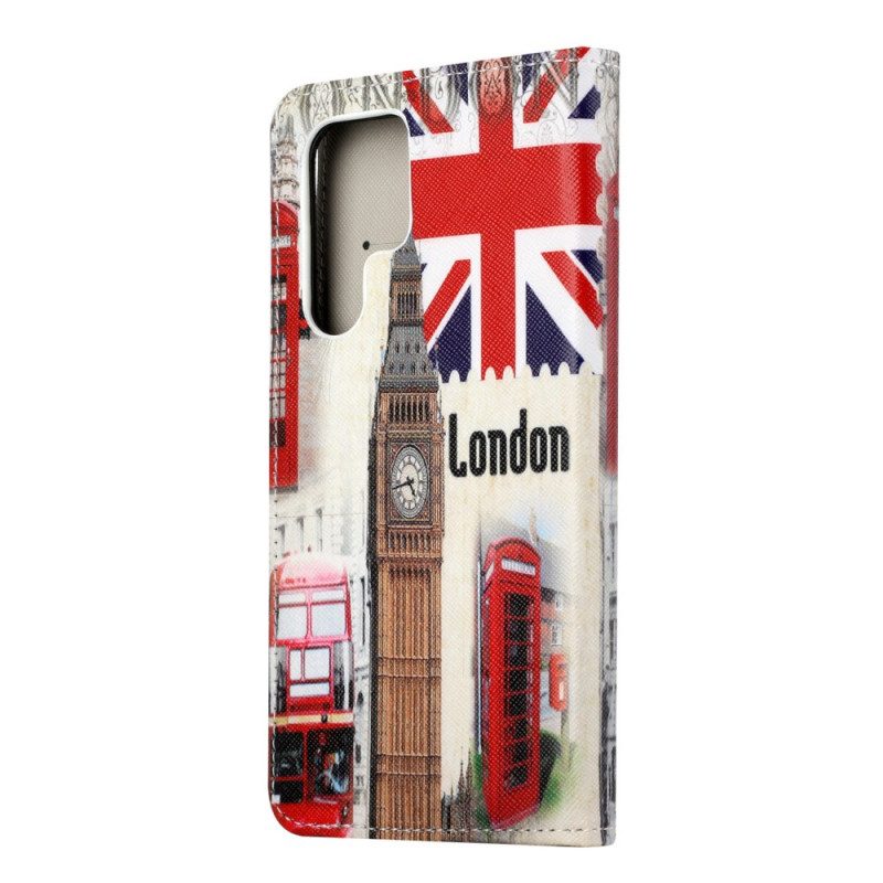 Lederhüllen Für Samsung Galaxy S22 Ultra 5G Londoner Leben