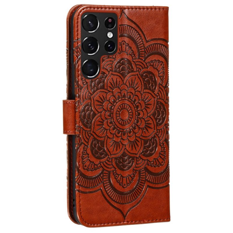 Lederhüllen Für Samsung Galaxy S22 Ultra 5G Vollständiges Mandala