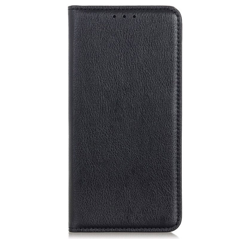 Schutzhülle Für Samsung Galaxy S22 Ultra 5G Flip Case Eleganz Aus Gespaltenem Litschi-leder