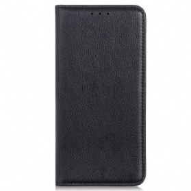 Schutzhülle Für Samsung Galaxy S22 Ultra 5G Flip Case Eleganz Aus Gespaltenem Litschi-leder