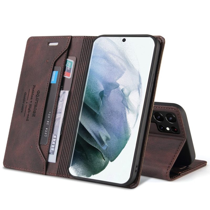 Schutzhülle Für Samsung Galaxy S22 Ultra 5G Flip Case Kunstleder Gq.utrobe