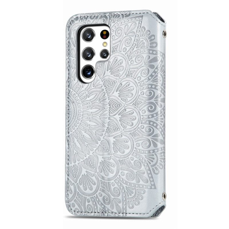 Schutzhülle Für Samsung Galaxy S22 Ultra 5G Flip Case Mandala