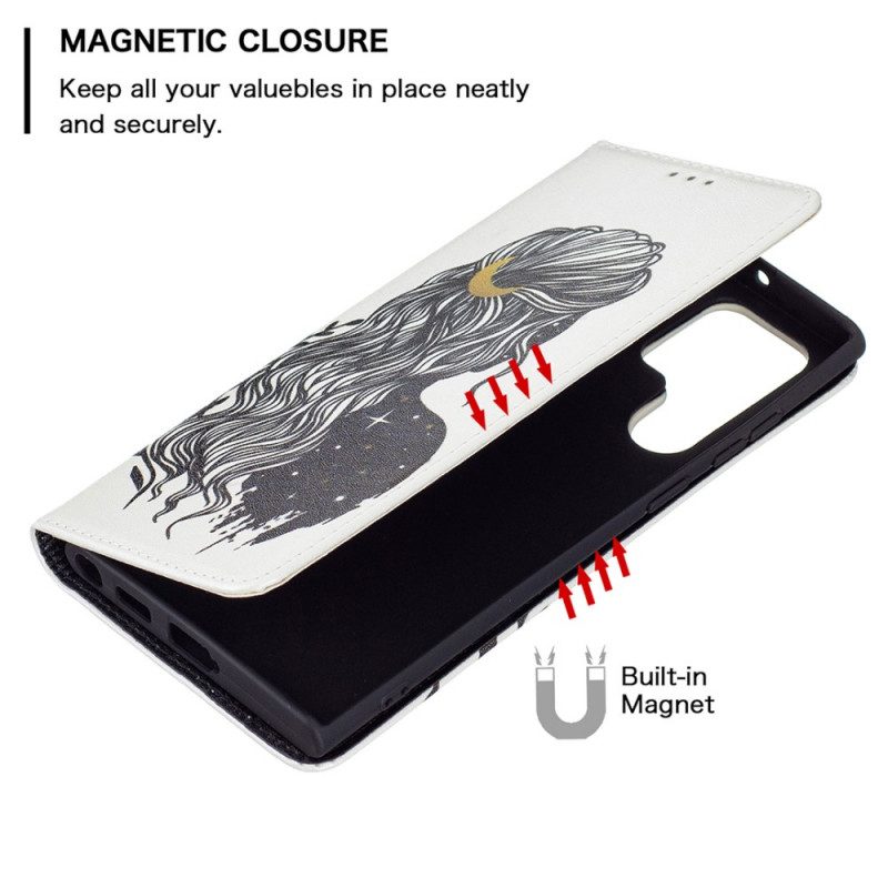 Schutzhülle Für Samsung Galaxy S22 Ultra 5G Flip Case Schöne Haare