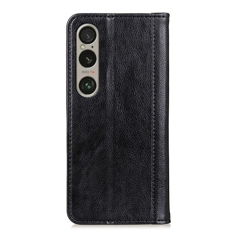 Flip Case Für Sony Xperia 1 Vi Vintage Spaltleder