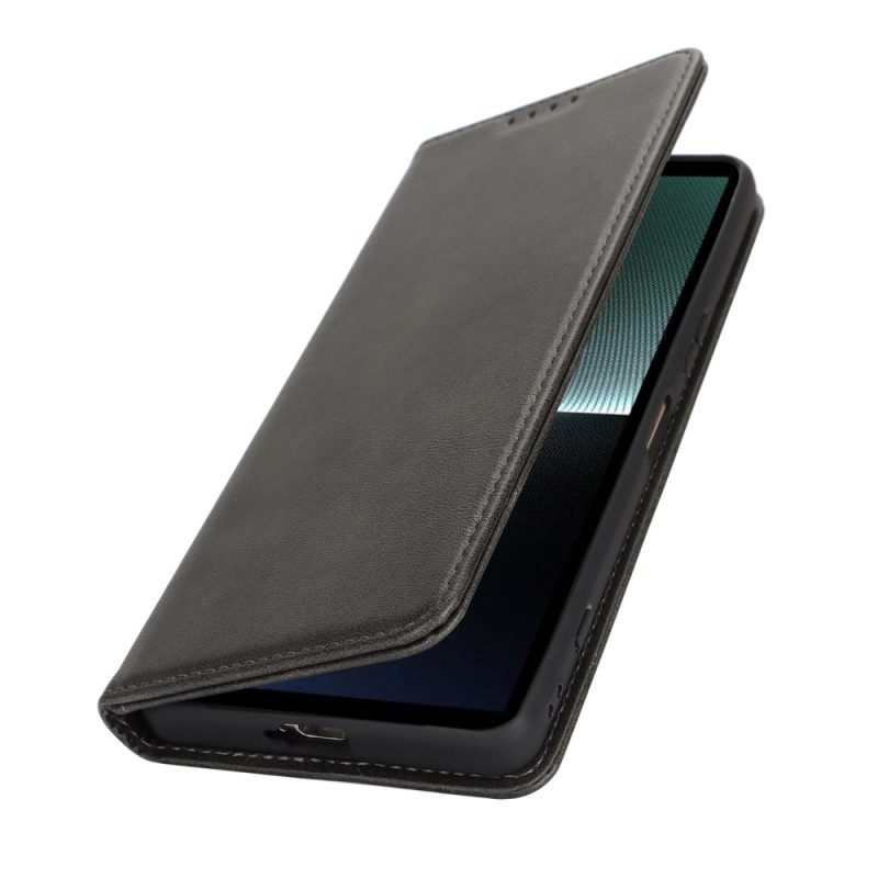 Flip Case Sony Xperia 1 Vi Spaltleder