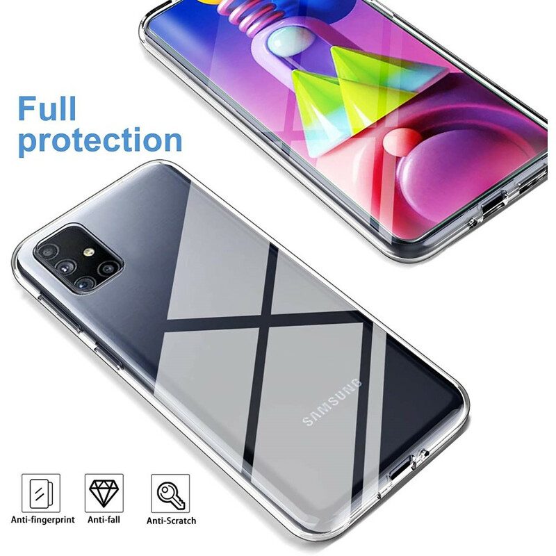 Hülle Für Samsung Galaxy M51 Und Bildschirm Aus Gehärtetem Glas