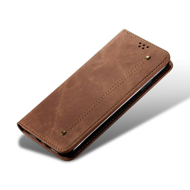 Schutzhülle Für Samsung Galaxy M51 Flip Case Denim-stoff