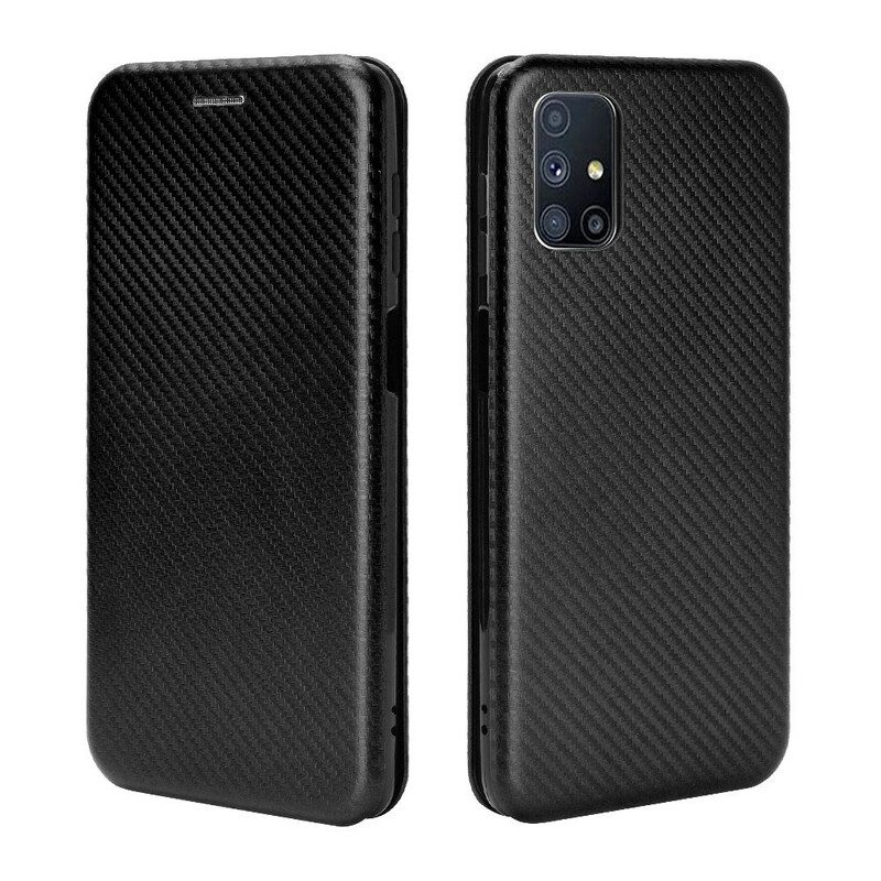 Schutzhülle Für Samsung Galaxy M51 Flip Case Kohlefaser