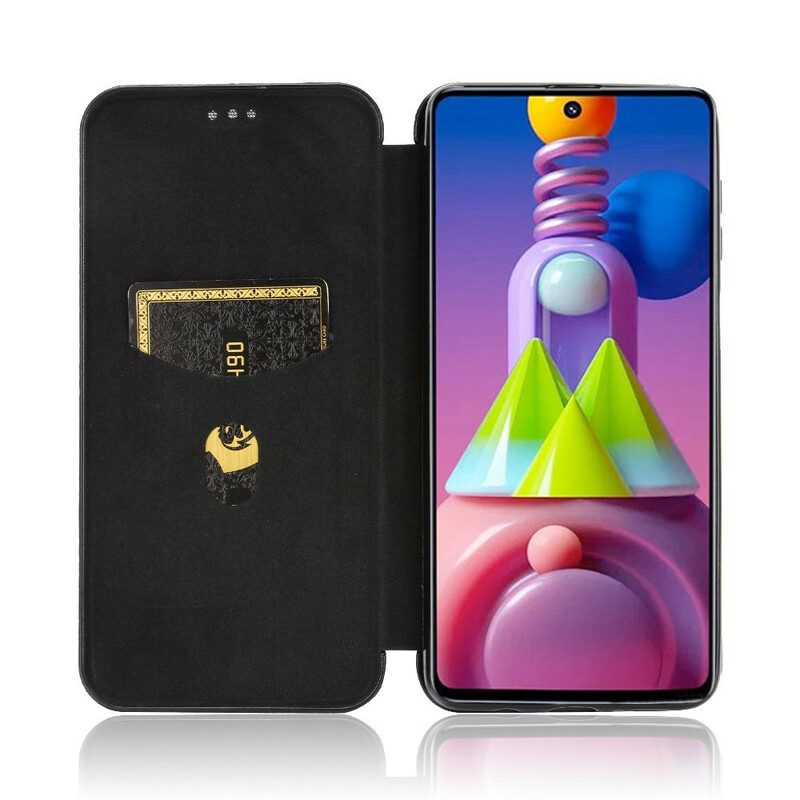 Schutzhülle Für Samsung Galaxy M51 Flip Case Kohlefaser