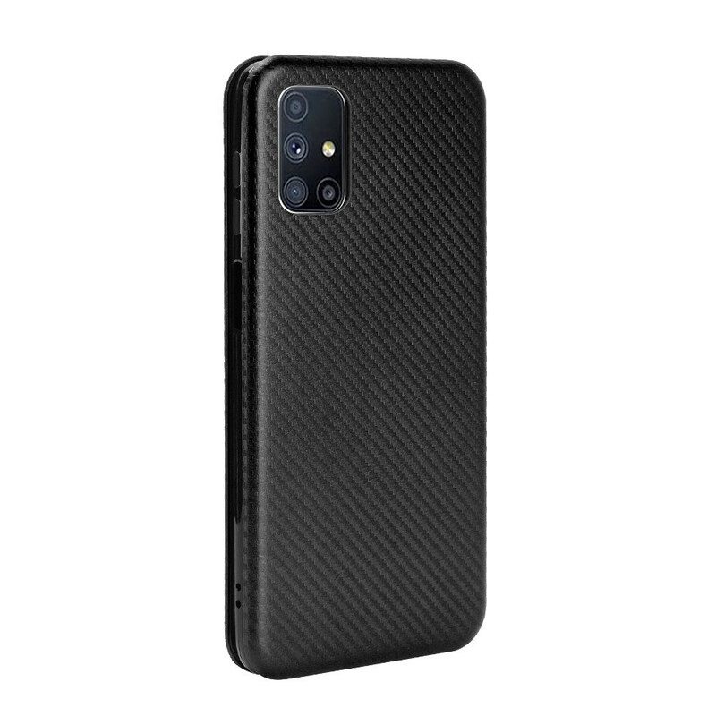 Schutzhülle Für Samsung Galaxy M51 Flip Case Kohlefaser