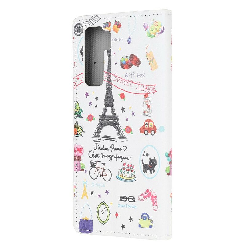 Flip Case Für Huawei P40 Lite 5G Ich Liebe Paris