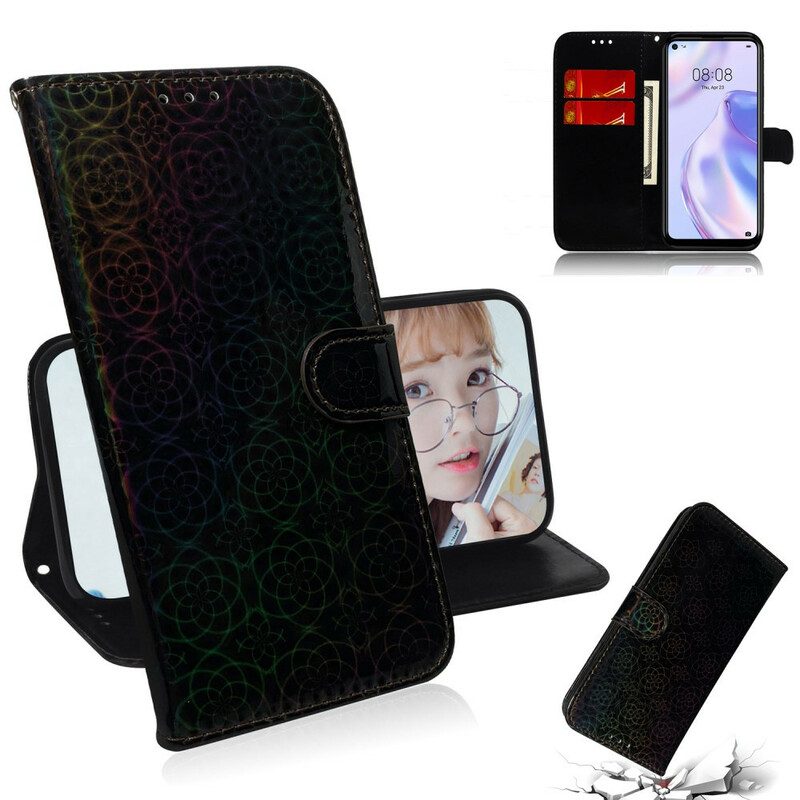 Flip Case Für Huawei P40 Lite 5G Pure Farbe