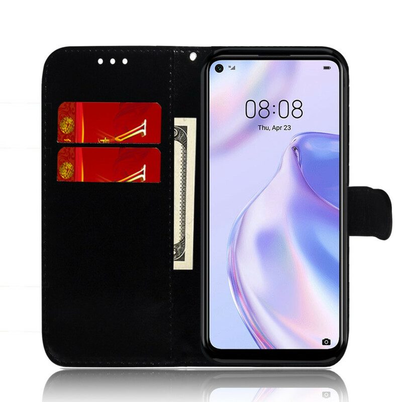 Flip Case Für Huawei P40 Lite 5G Pure Farbe