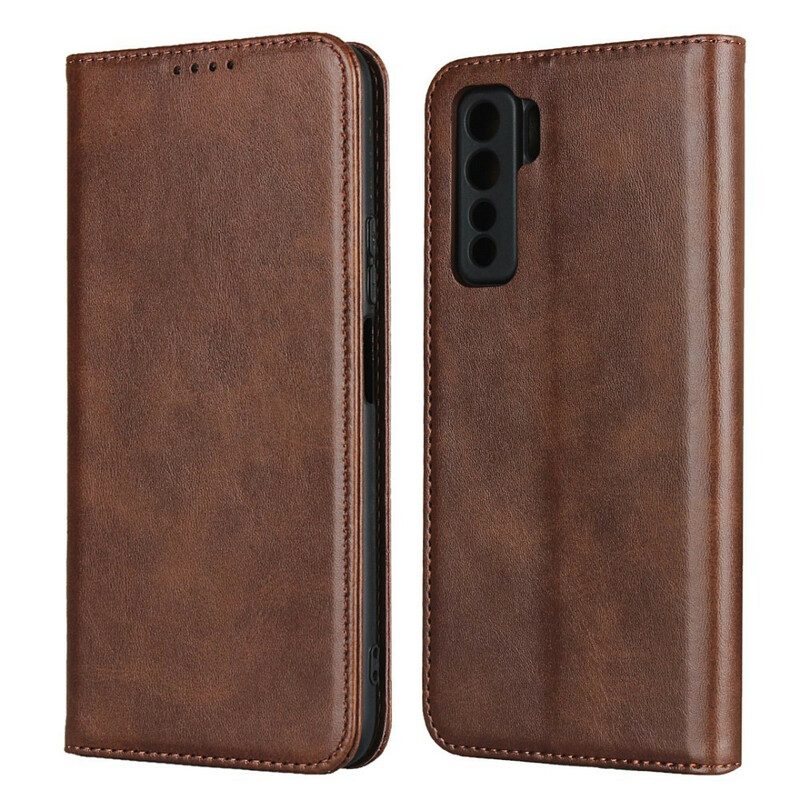 Schutzhülle Für Huawei P40 Lite 5G Flip Case Echtes Leder