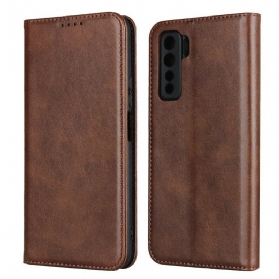 Schutzhülle Für Huawei P40 Lite 5G Flip Case Echtes Leder