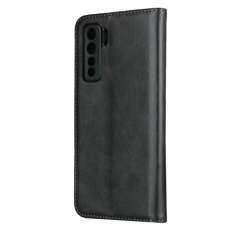 Schutzhülle Für Huawei P40 Lite 5G Flip Case Echtes Leder