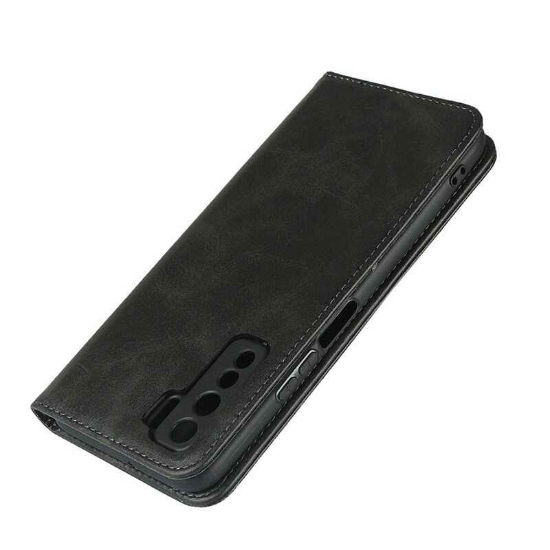 Schutzhülle Für Huawei P40 Lite 5G Flip Case Echtes Leder