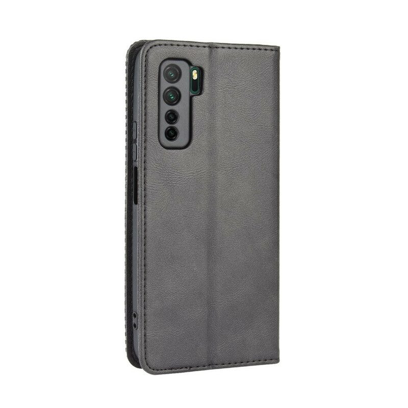 Schutzhülle Für Huawei P40 Lite 5G Flip Case Stilisierter Vintage-ledereffekt