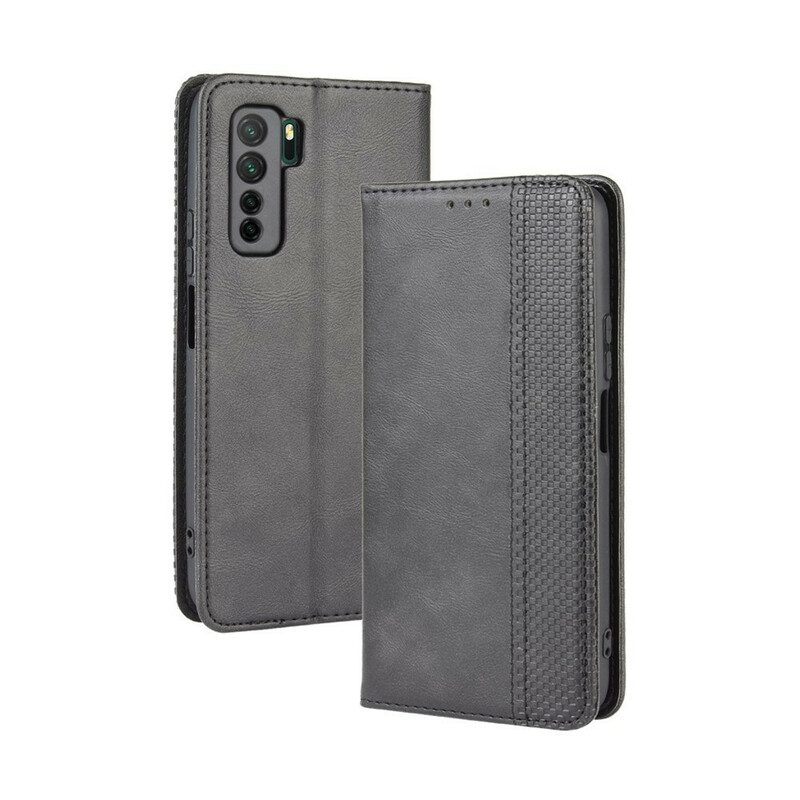 Schutzhülle Für Huawei P40 Lite 5G Flip Case Stilisierter Vintage-ledereffekt