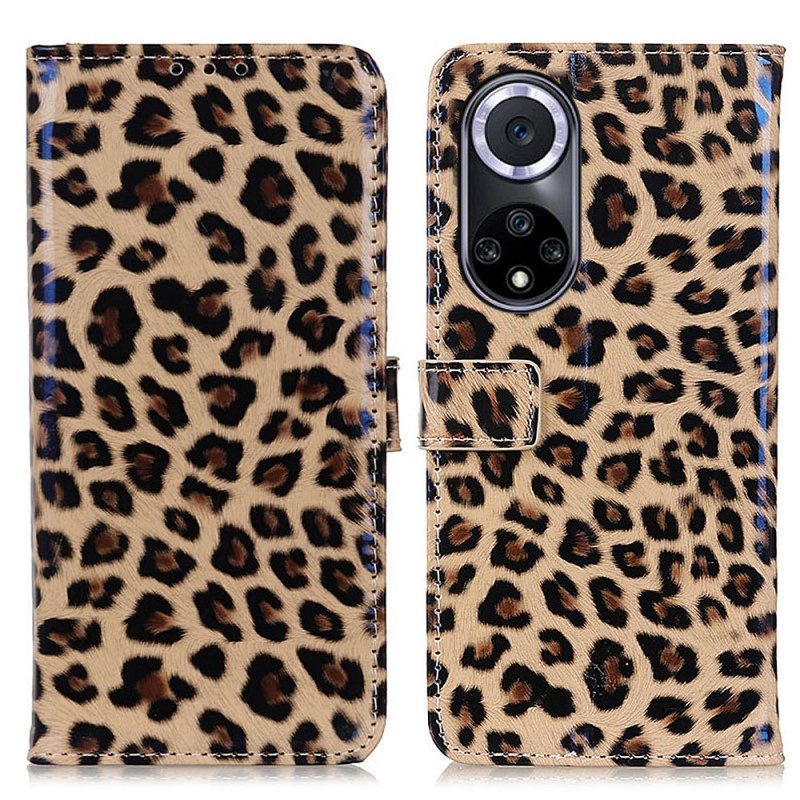 Lederhüllen Für Huawei Nova 9 Einfacher Leopard